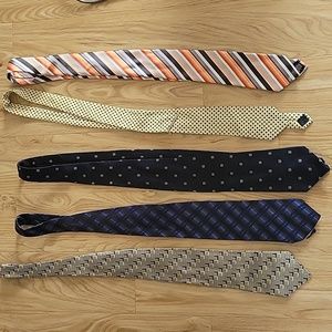 5 Mens Ties , Brooks brothers. nautica , stafford